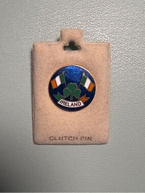 Ireland Shamrock Enamel Pin - Blue and Green